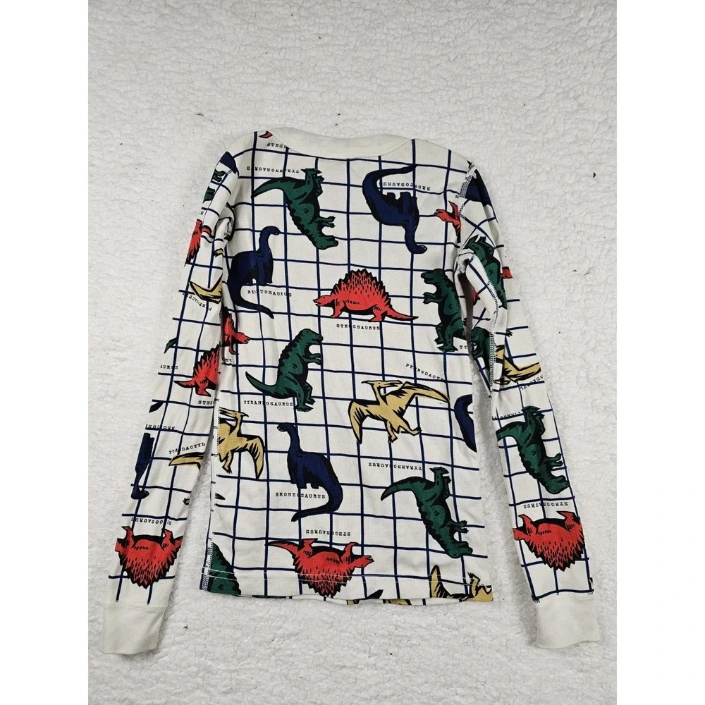 Hanna Andersson Kids‎ Organic Cotton Dinosaur Pajama Set Size 130 US 8 Long John
